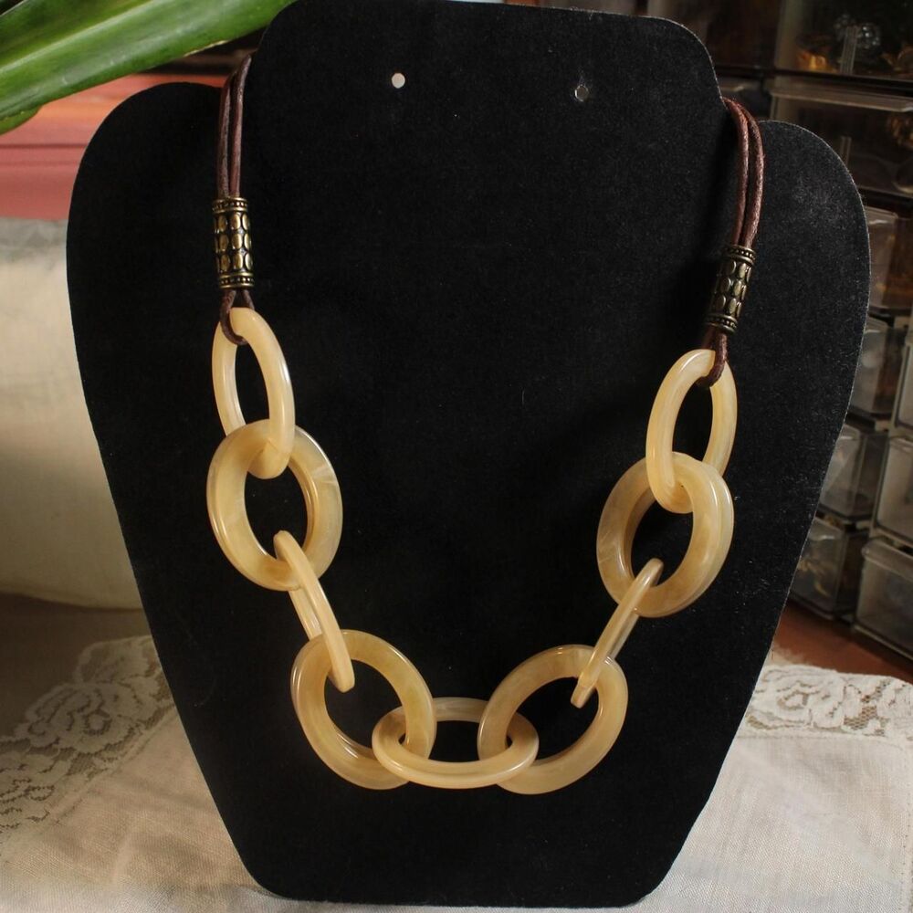 Y2K Boho Vintage Chunky Geometric Avon Statement Necklace